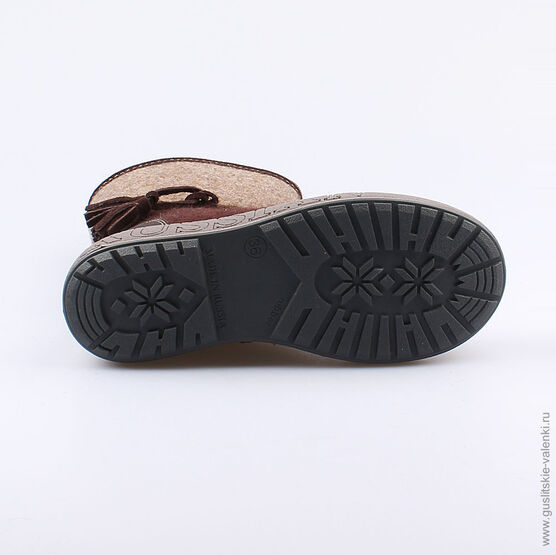 867046-43 Валенки для девочки коричневый фото №3