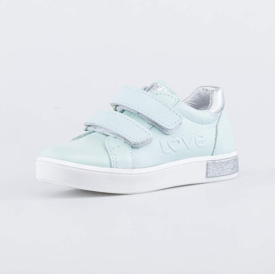 332149-22 Кожаные полуботинки для девочки для девочки мятный