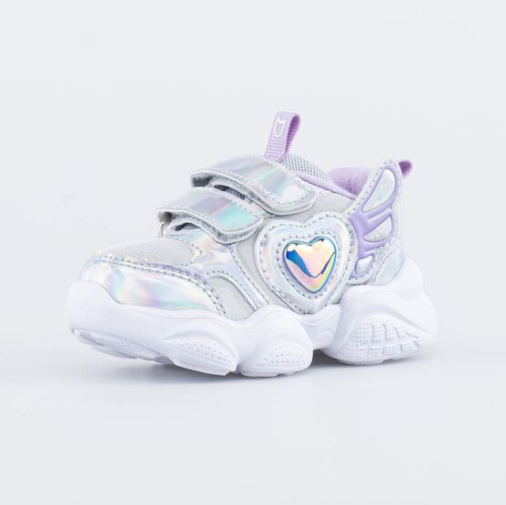 344404-71 Кроссовки с LED подсветкой для девочки срб-сир