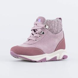 152284-33 Ботинки из натурального нубука для девочки розовый