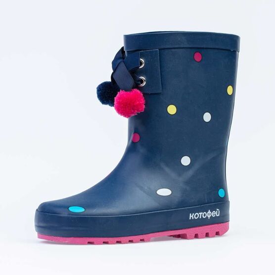 566183-11 Резиновые сапоги для девочки светло-синий
