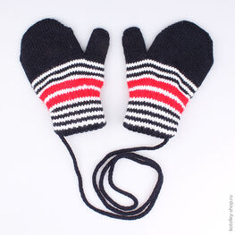 07721081-00 Варежки двойные сине-красные для мальчики син-кра