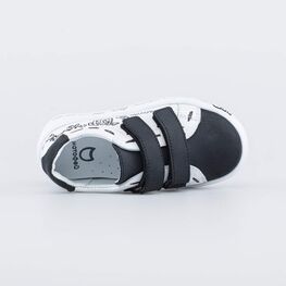 332153-21 Кожаные полуботинки на липучках для мальчики белый фото №4