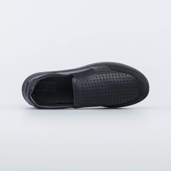 732357-22 Кожаные туфли-слипоны для мальчика для мальчики черный фото №4