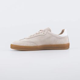 732411-72 Кожаные кеды-полуботинки для девочки для девочки бежевый фото №2