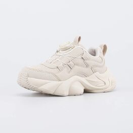 344529-11 Бежевые кроссовки с системой быстрой шнуровки для девочки бежевый