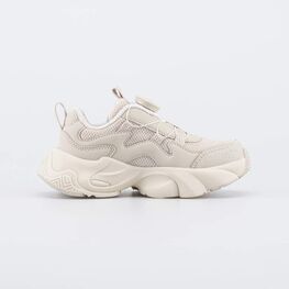 344529-11 Бежевые кроссовки с системой быстрой шнуровки для девочки бежевый фото №2