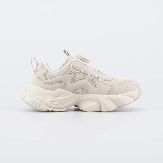 344529-11 Бежевые кроссовки с системой быстрой шнуровки для девочки бежевый фото №2