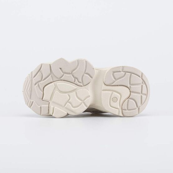 344529-11 Бежевые кроссовки с системой быстрой шнуровки для девочки бежевый фото №3