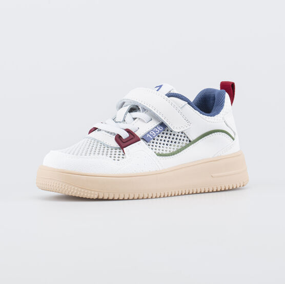 444052-12 Белые кроссовки сеточкой для мальчики белый