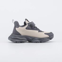 344539-72 Серые кроссовки с Softshell для мальчики серый + бежевый фото №2