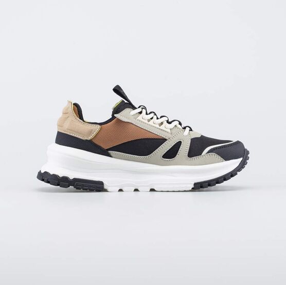 944005-11 Кроссовки на шнурках для мужчин для мальчики черный + коричневый фото №2