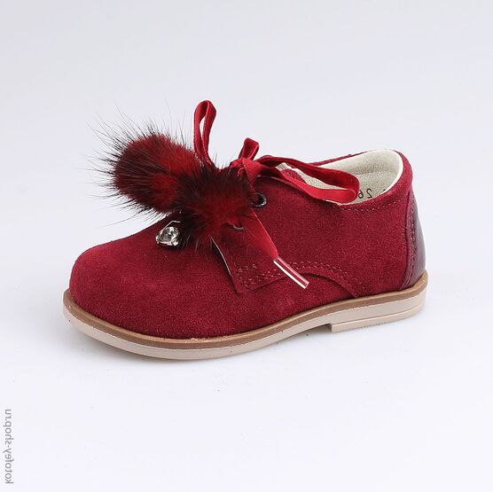 132126-22 Полуботинки для девочки бордовый