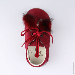 132126-22 Полуботинки для девочки бордовый фото №4