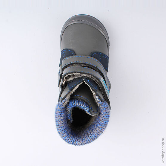 152176-33 Ботинки для мальчики сер-син фото №4