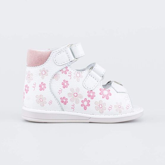 022135-26 Сандалии для девочки Цветочки для девочки белый фото №2