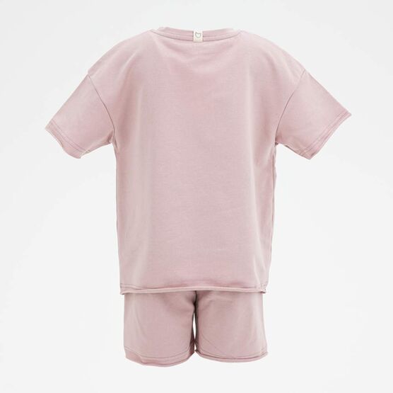 07764060-42 Костюм шорты + футболка пудровый для девочки пудровый фото №3