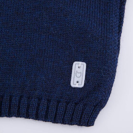 07712111-40 Шерстяная манишка детская темно-синий для мальчики темно-синий фото №3