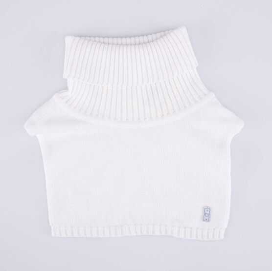 07812121-40 Шерстяная манишка детская белый для девочки белый фото №2