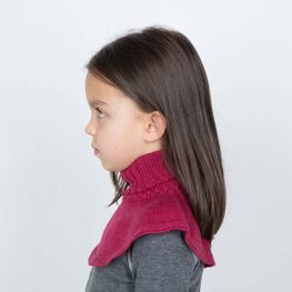 07812129-43 Манишка из шерсти мериноса малиновый для девочки малиновый фото №4