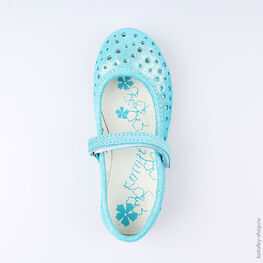 432111-25 Туфли для девочки голубой фото №4