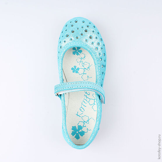 432111-25 Туфли для девочки голубой фото №4