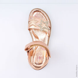 522106-23 Босоножки для девочки бронзовый фото №4