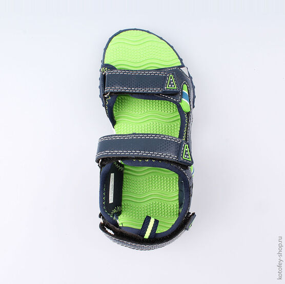 524022-11 Пляжная обувь с LED-подсветкой на подошве для мальчики син-сал фото №4