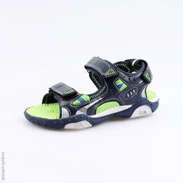 524022-11 Пляжная обувь с LED-подсветкой на подошве для мальчики син-сал