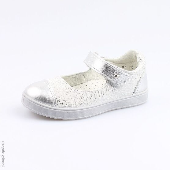 432136-21 Туфли для девочки серебрист.