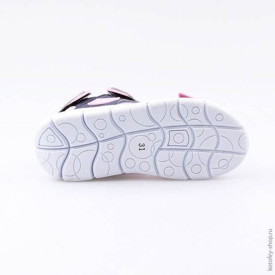 524021-11 Пляжная обувь для девочки син-роз фото №3