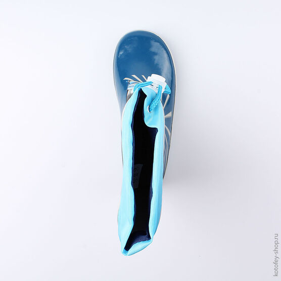 566148-12 Резиновые сапоги для мальчики светло-синий фото №4