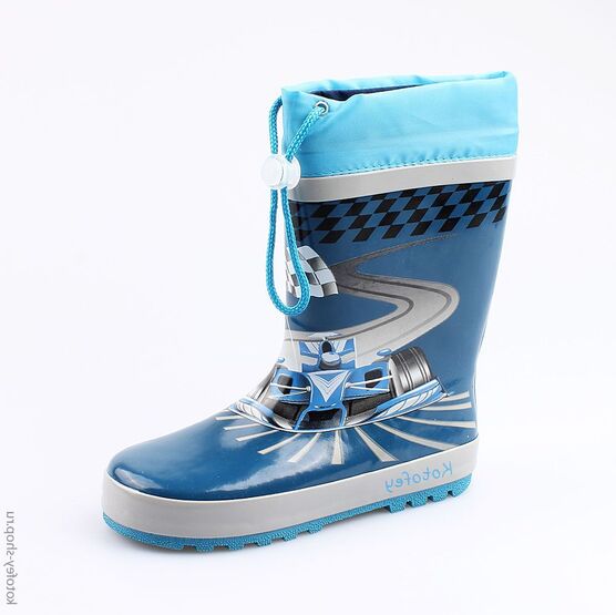 566148-12 Резиновые сапоги для мальчики светло-синий