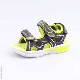 324008-11 Пляжная обувь с LED-подсветкой для мальчики сер-сал