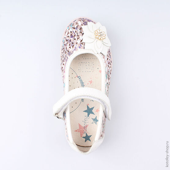 332098-21 Туфли для девочки персиковый фото №4