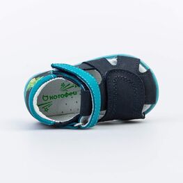 022132-24 Сандалии кожаные для мальчика для мальчики син-бир фото №4