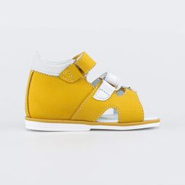 022138-24 Сандалии кожаные для мальчика для мальчики желтый фото №2