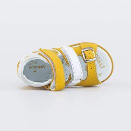 022138-24 Сандалии кожаные для мальчика для мальчики желтый фото №4