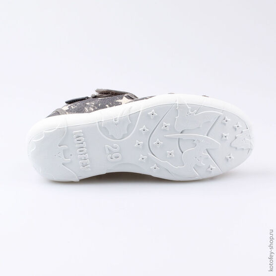 421036-12 Сандалии текстильные для мальчики серый фото №3