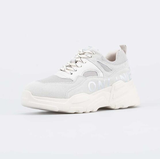 744166-71 Кроссовки на шнурках для девочки беж-сер