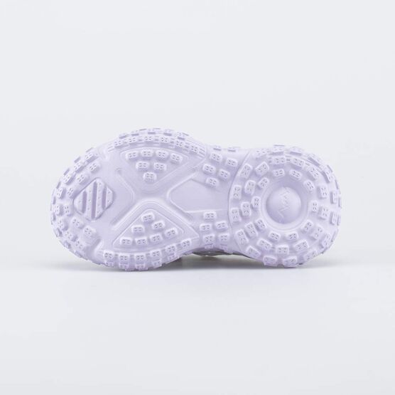 644519-12 Летние кроссовки на объемной подошве для девочки белый + сиреневый фото №3