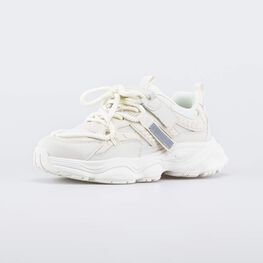 744270-11 Бежевые кроссовки на платформе Акварель для девочки бежевый