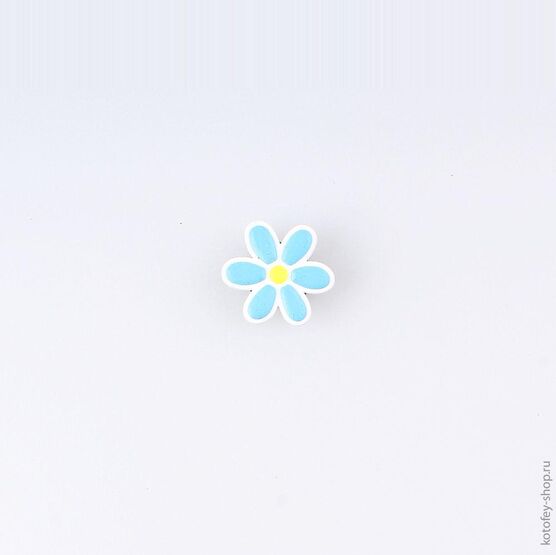 03014005-40 Украшение для обуви Цветок голубой для девочки голубой
