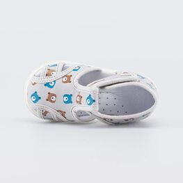 121070-71 Текстильная обувь для первых шагов Медвежата для мальчики серый фото №4