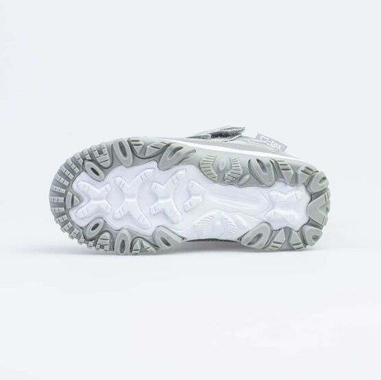 454809-47 Мембранные ботинки с LED-подсветкой для девочки сер-срб фото №3