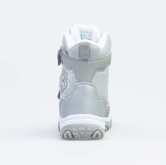 454809-47 Мембранные ботинки с LED-подсветкой для девочки сер-срб фото №5