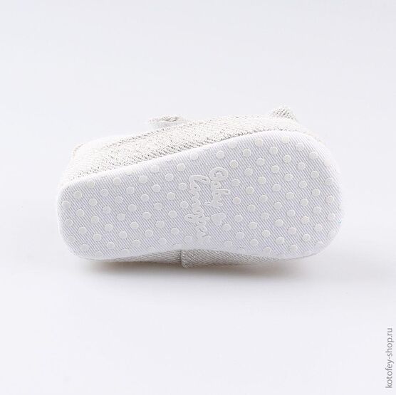 001081-11 Пинетки для девочки серебрист. фото №3