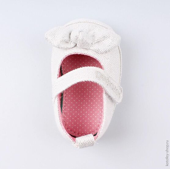 001081-11 Пинетки для девочки серебрист. фото №4