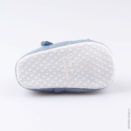 001081-12 Пинетки- туфельки с бантиком для девочки голубой фото №3