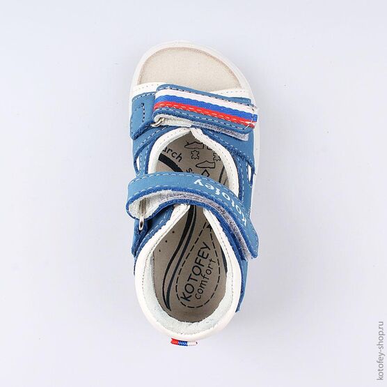 122122-22 Сандалии для мальчики син-бел фото №4